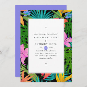 Invitation Coloré Exotic Tropical Mariage