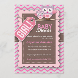 Invitation coloré fait sur commande de baby shower