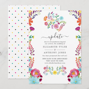 Invitation Coloré Floral Mexicaine Fiesta Mariage Mise à jour