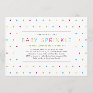 Invitation Coloré Moderne propre Neutral Baby Sprinkle Invita
