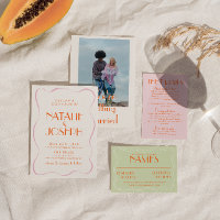 Coloré Retro Bright Fun Vintage Cute Mariage