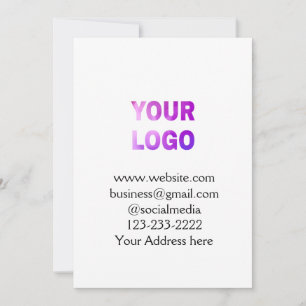 Invitation Coloré simple ajouter votre logo nom image texte