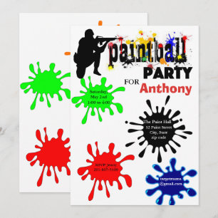 Invitation colorée de fête d'anniversaire de