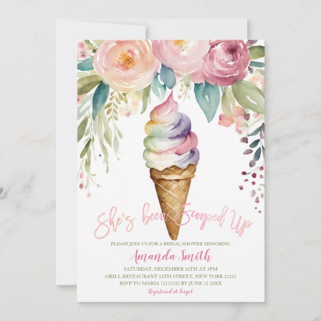 Invitation Colorée, elle a été rassemblée Fête des mariées (Devant)