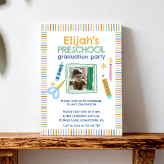 Invitation colorée pour la fête de fin d'études pr