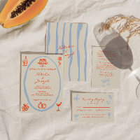Colorful main écrit peint Mariage Whimsical