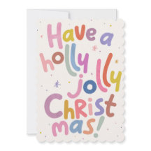 Colorful Minimalist Modern Christmas Holiday Card