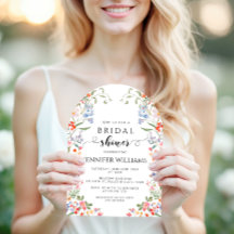 Colorful Wildflower Floral Boho Bridal Shower Arch