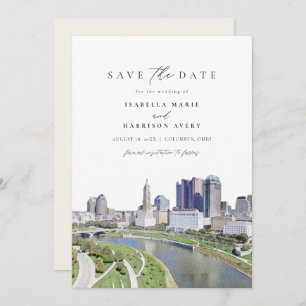 Invitation COLUMBUS OHIO Skyline Enregistrer la date Invitati