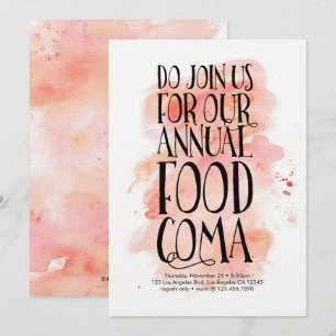 Invitation Coma de la nourriture de Thanksgiving m