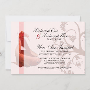 Invitation Combattant Siamois Betta Rouge