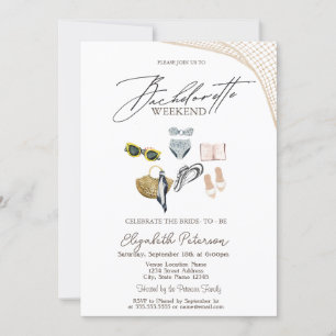 Invitation Combinaisons de bain Plage Tropicale Enterrement d