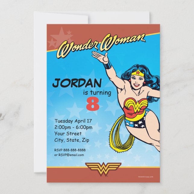 Invitation Comics DC | Wonder Woman Anniversaire (Devant)