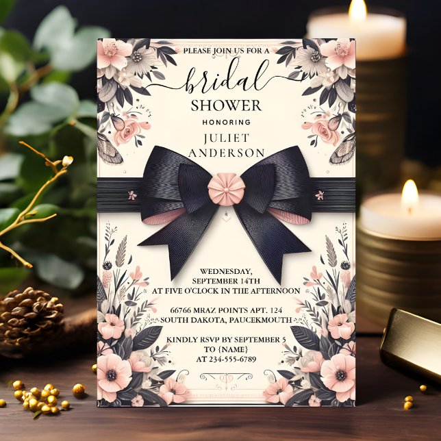 Invitation Comme Banners Bows Satin Ribbon coupe Fête des mar (Créateur téléchargé)
