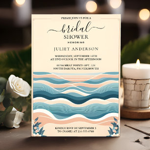 Invitation Comme été Ocean Beach Blue Water Fête des mariées