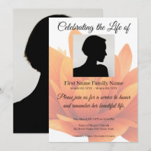 Invitation commémorative de fleur