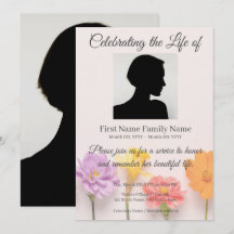 Invitation commémorative de fleurs