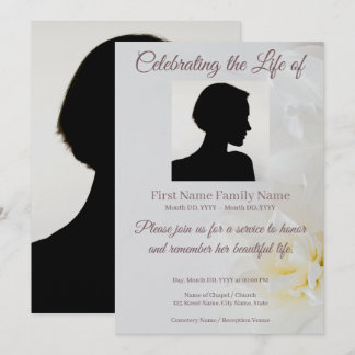 Invitation commémorative de rose