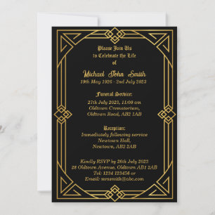 Invitation commémorative minimaliste vintage et él