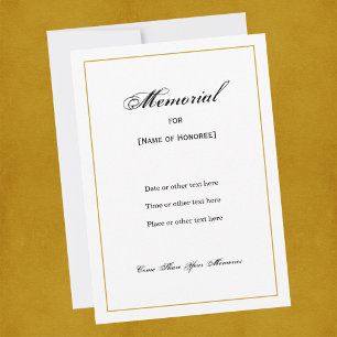 Invitation commémorative simple et élégante