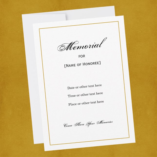 Invitation commémorative simple et élégante (Créateur téléchargé)