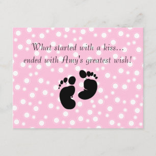 Invitation Commencé Par Un Baby shower Rose Bisous
