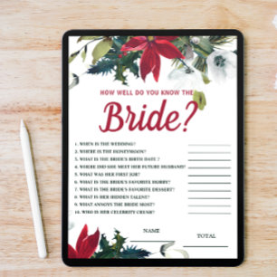 Invitation Comment bien connaître Bride Poinsettia Fête des m