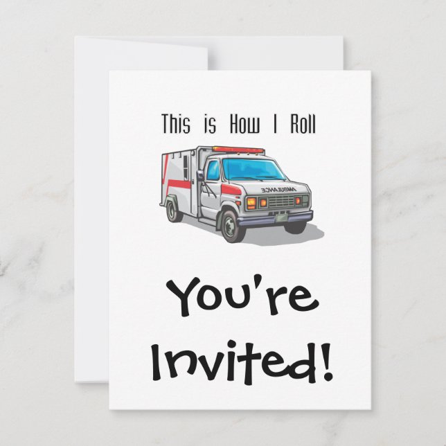 Invitation Comment je lance l'ambulance (Devant)