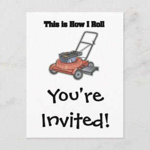 Invitation Comment je roule (tondeuse de pelouse)