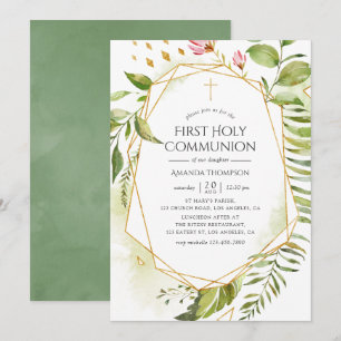 Invitation Communion Sainte Géométrie Végétale