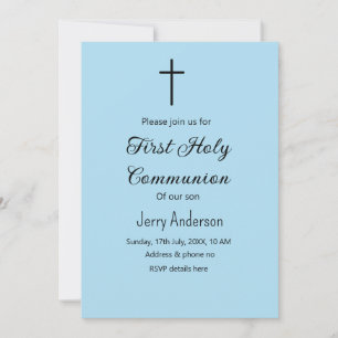 Invitation communion solennelle catholique simple QR minimal