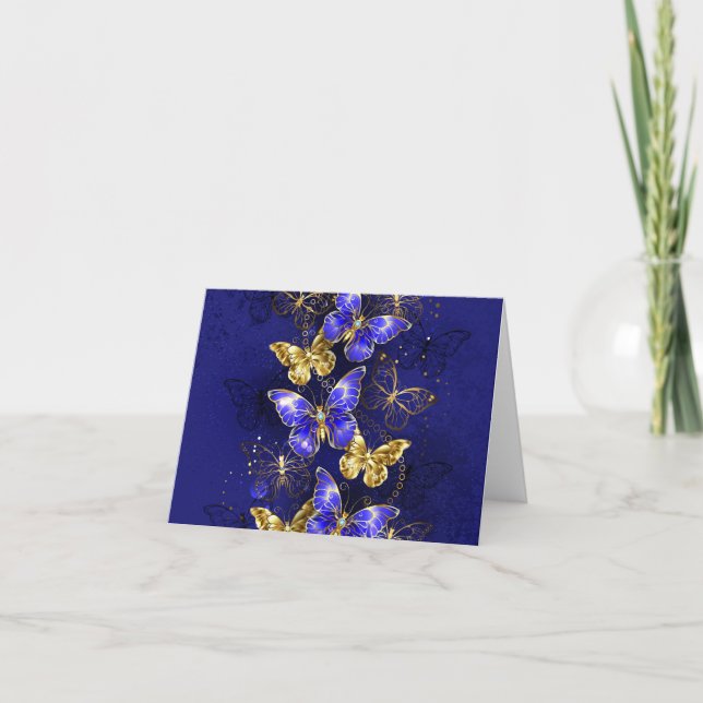 Invitation Composition avec papillons Sapphire (Devant)