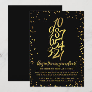 Invitation Compte à rebours fête de la Saint-Sylvestre