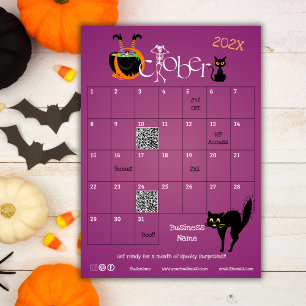 Invitation Compte à rebours Halloween Calendrier de l'avent C