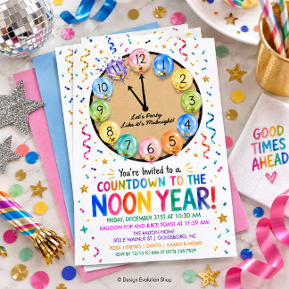 Invitation Compte à rebours pour la fête des enfants du Nouve