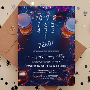 Invitation Compter sur les boissons Confetti fête de la Révei