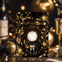 Compteur pour la Saint-Sylvestre Luxueux Noir et O