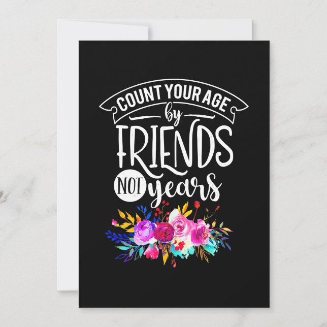 Invitation Comptez Votre Âge Par Amis (Devant)