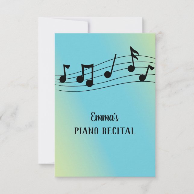 Invitation Concept musical Clefs et personnel (Devant)