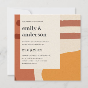 INVITATION CONCEPTION ABSTRAITE MODERNE DE LA TERRACOTTA