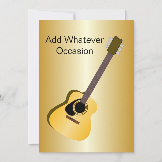 Invitation Conception acoustique de guitare (Devant)