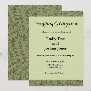 Invitation Conception classique Art Nouveau de branche de Wil
