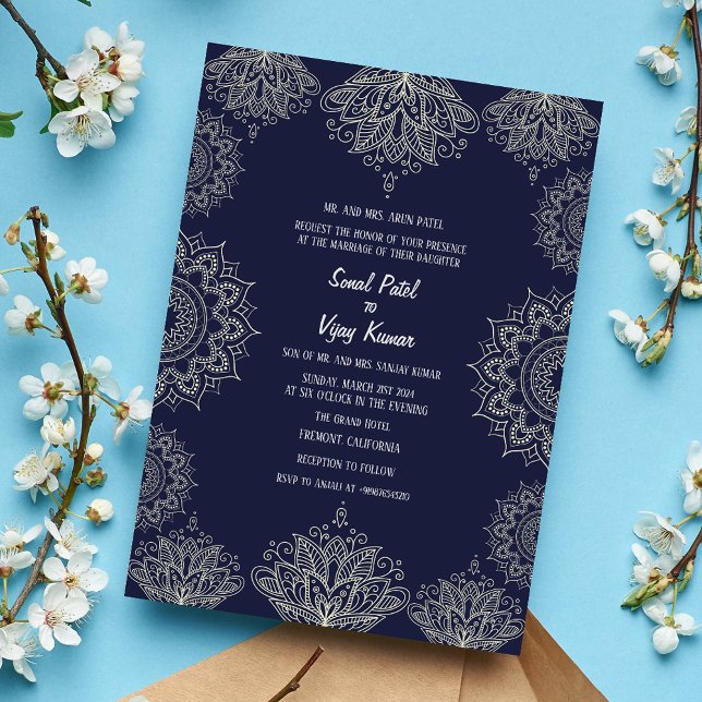 Invitation Conception complexe du Mariage indien (Créateur téléchargé)