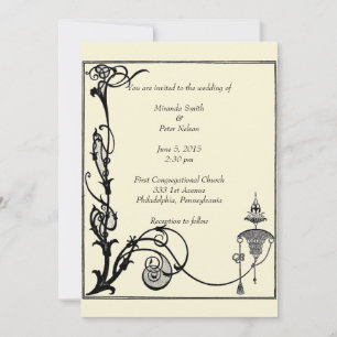 Invitation Conception d'Aubrey Beardsley dans les années 1920