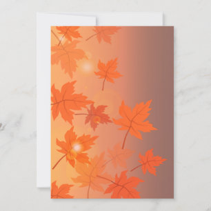 Invitation Conception d'automne avec feuilles d'érable et eff