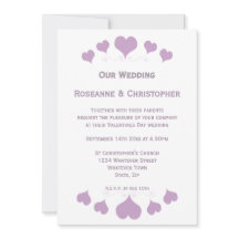 Conception de cœurs de lilas pour mariage