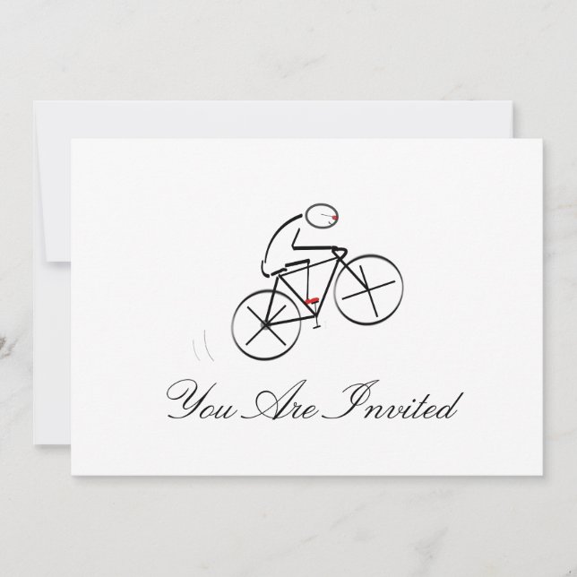 Invitation Conception de cyclistes stylisés (Devant)