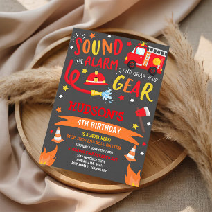 Invitation Conception de fête d'anniversaire de camion de pom