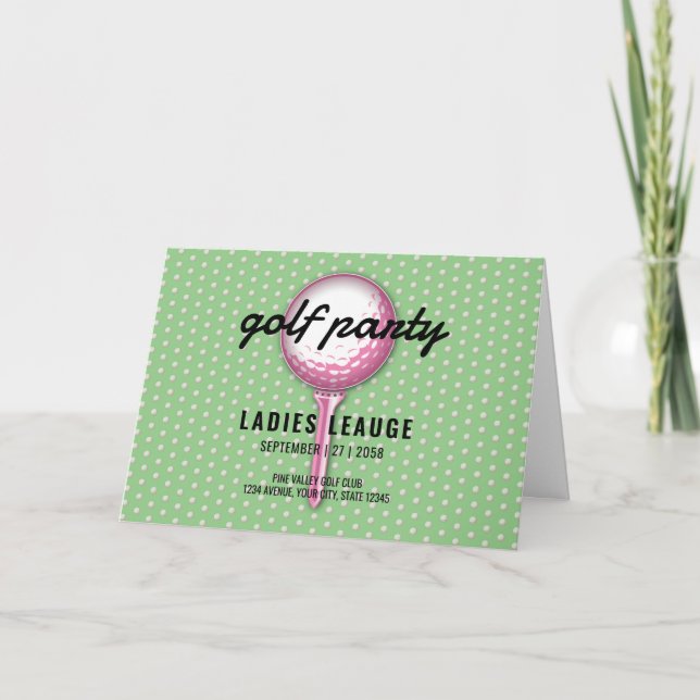 Invitation Conception de fête de golf pour dames élégantes (Devant)