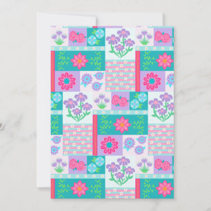 Invitation Conception de fleurs vibrantes en fleurs